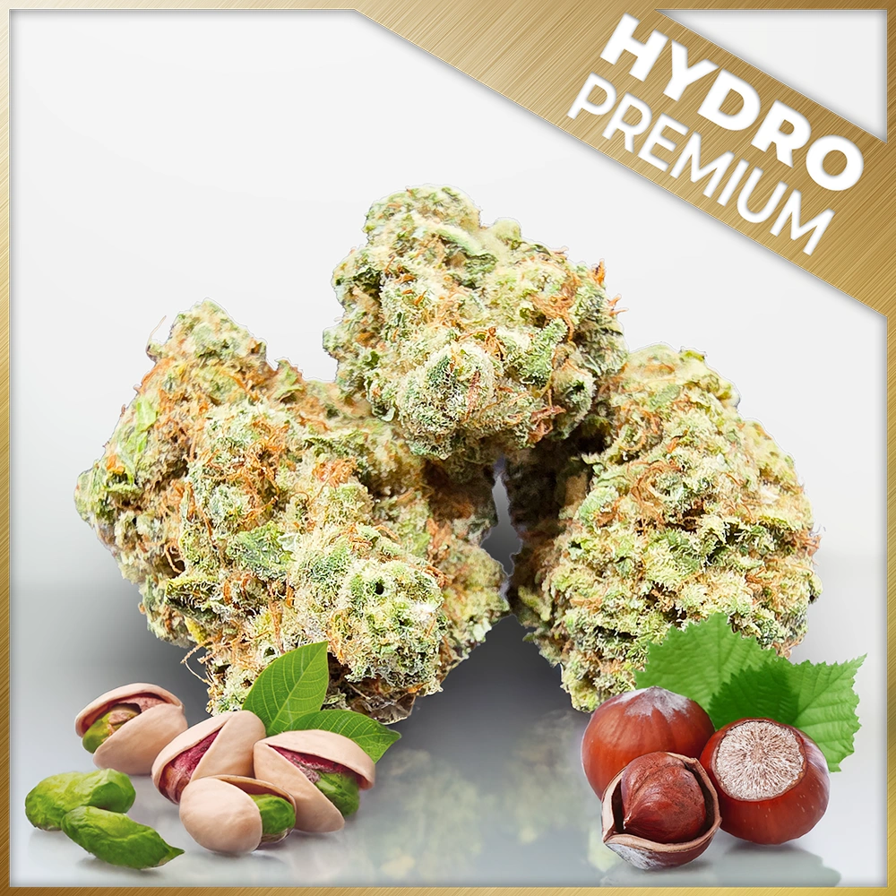 PanaCBD, Blue Dream, CBD, Fleur, Musqué, Fruits à coque, Hydroponique, Indoor, Intérieur